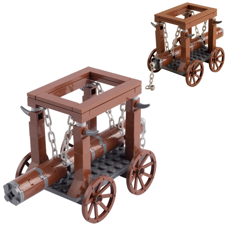 Modèle de siège MOC, modèle d'arbalète, armes médiévales, blocs de construction, chariots, moteurs de siège, briques, pièces, accessoires, cadeaux de bricolage