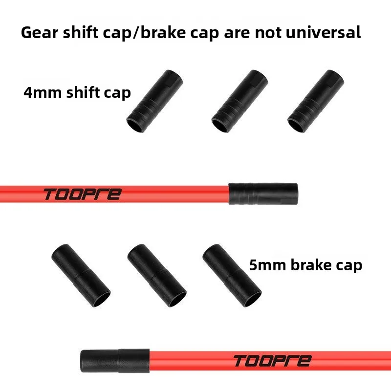 200 قطعة TOOPRE الطريق الجبلية الدراجة البلاستيك سلك غطاء أنبوب متغير السرعة الفرامل 4/5 مللي متر سلك أنبوب الأنبوب الخارجي غطاء غبار