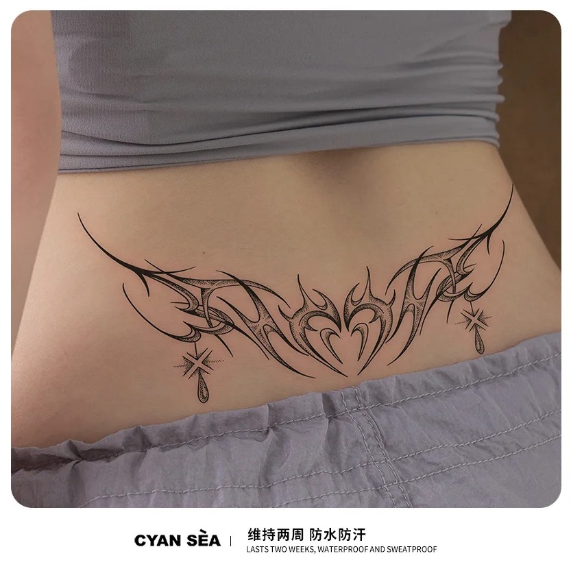Herbal Semi-Permanent Tattoo Sticker, American Script Family Temporary Tattoo, Waterproof Sweatproof Non-Reflective, Best ERP Sy