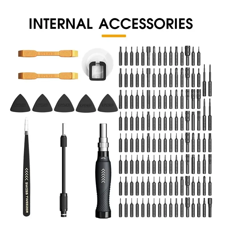 145 in 1 Precision Screwdriver Set Professional Hand Repair Tool Kit with Magnetic T5 Torx Phillips Bits for iPhone Watch Camera