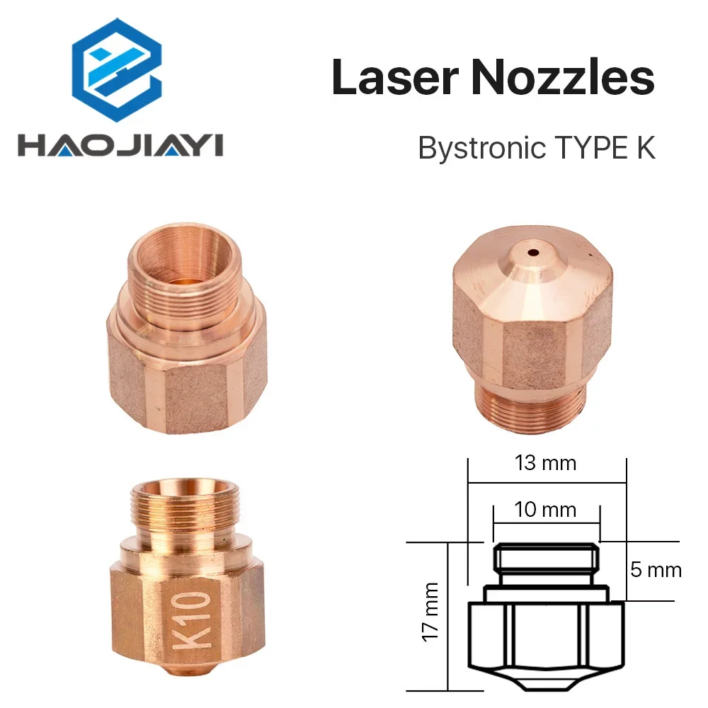 Ugelli Laser Layer Dia.28mm calibro 1.0 - 3.0 per testina di taglio Laser a fibra OEM 10 pz/lotto