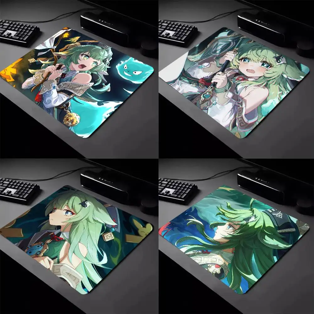 Game Anime Honkai Star Rail Huohuo Mousepad Small LockEdge Mouse Pad For Gamers Computer Desk Pad Rectangular Anti-slip Rubber
