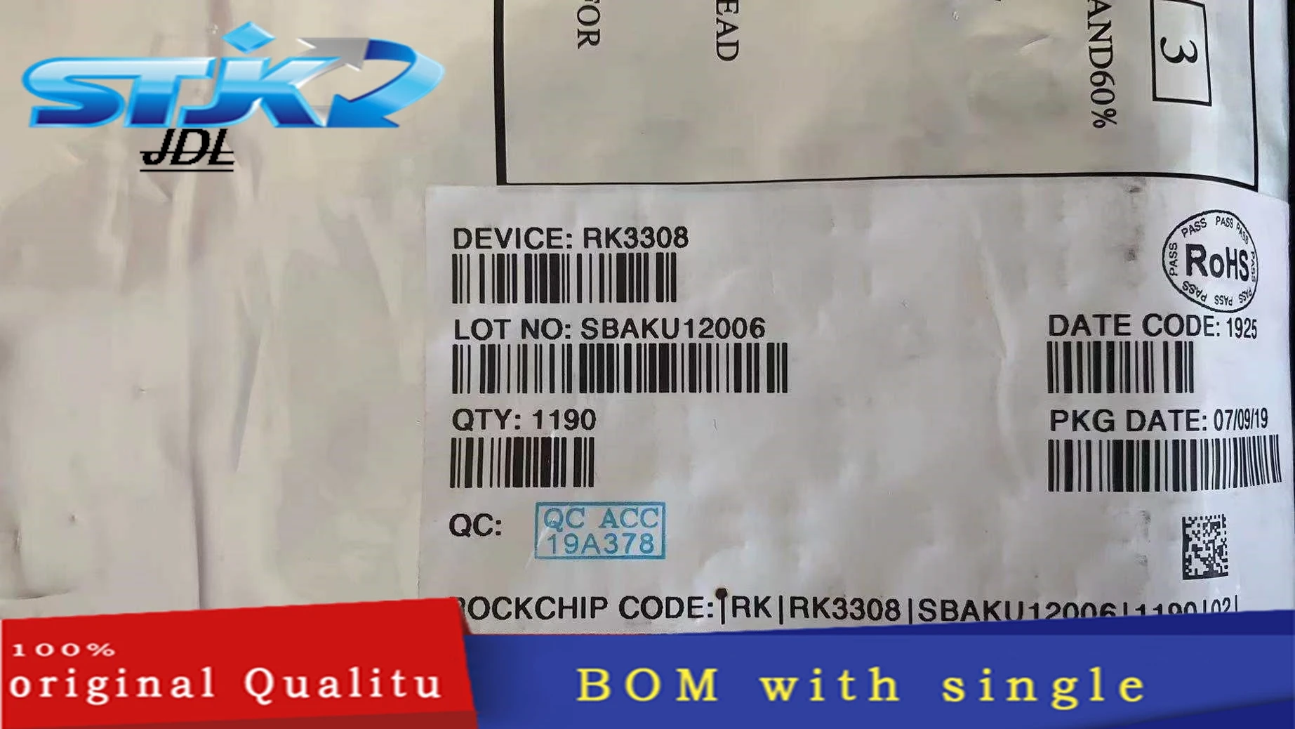 IC RK3308 BGA DC2019+ Interface - serializer, solution series   New original Not only sales and recycling chip 1PCS