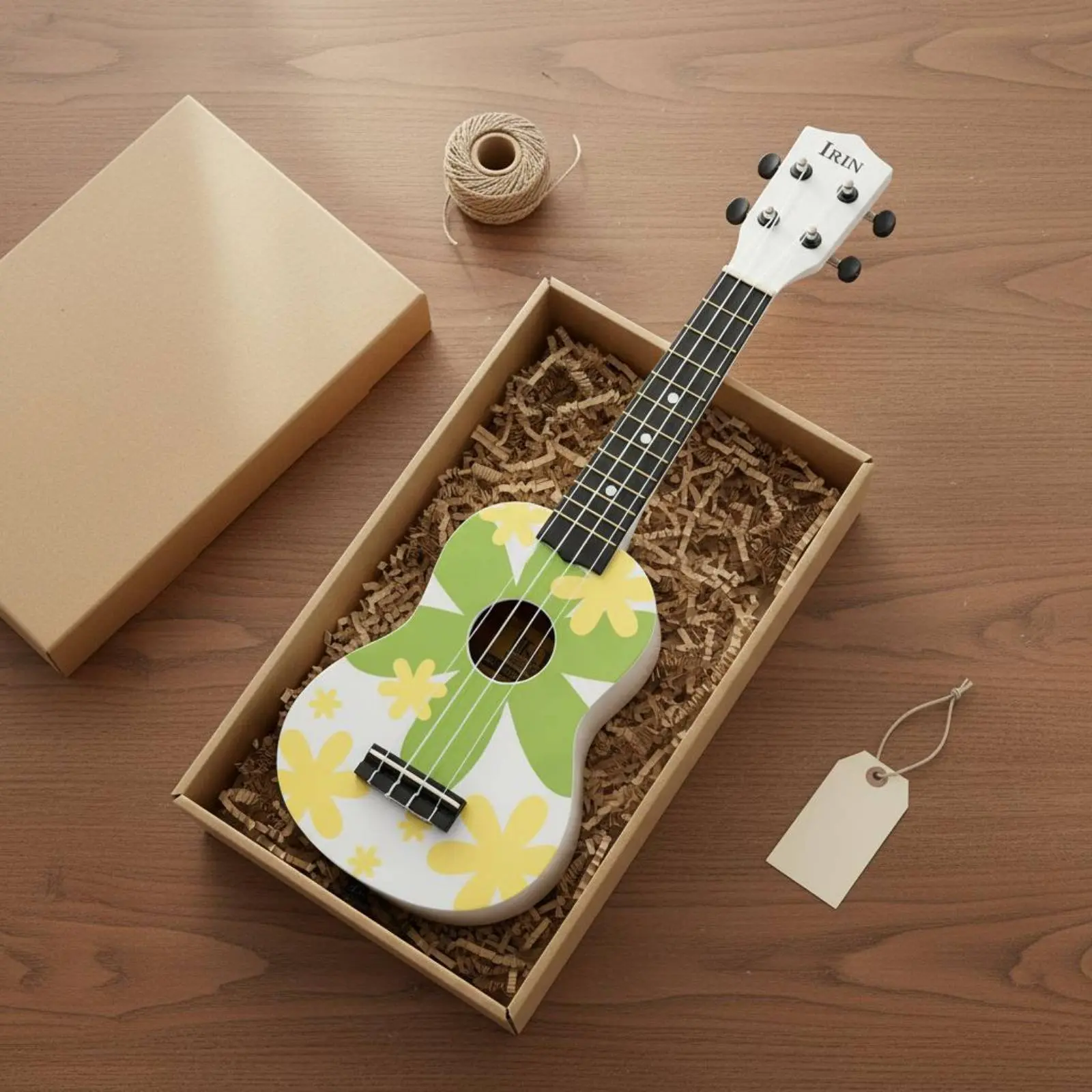 

Ukulele Portable 21 Inch Ukulele 4-String Wooden Guitar Beginner-Friendly Musical Instrument Clear Sound
