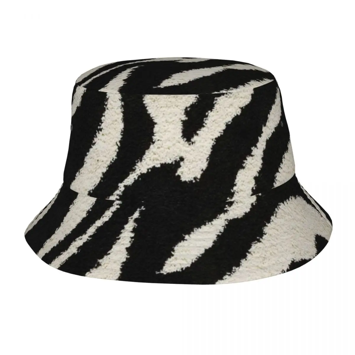 Bucket Hat Fisherman Cap For Women Men Gorras Summer Zebra Print