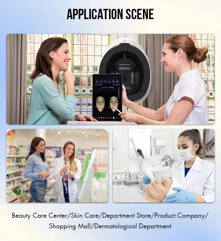 New 15.6Inches 3D AI Skin Diagnosis Skin Scanner Care 36 Million Pixels Facial Analyzer Machine Skin Moisture Detection Analyzer