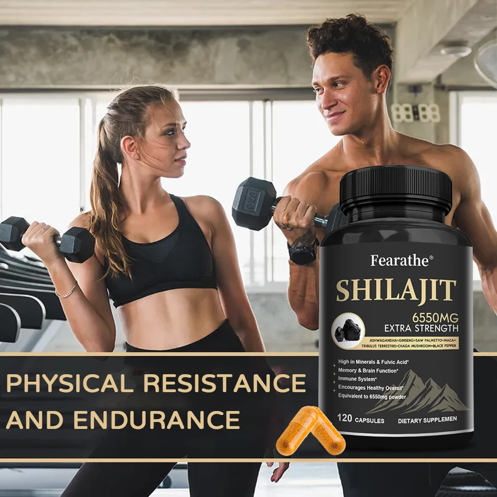 

Natural Shilajit Capsules - Supports Overall Health, Brain Function, Boosts The Immune System, and Improves Energy Levels