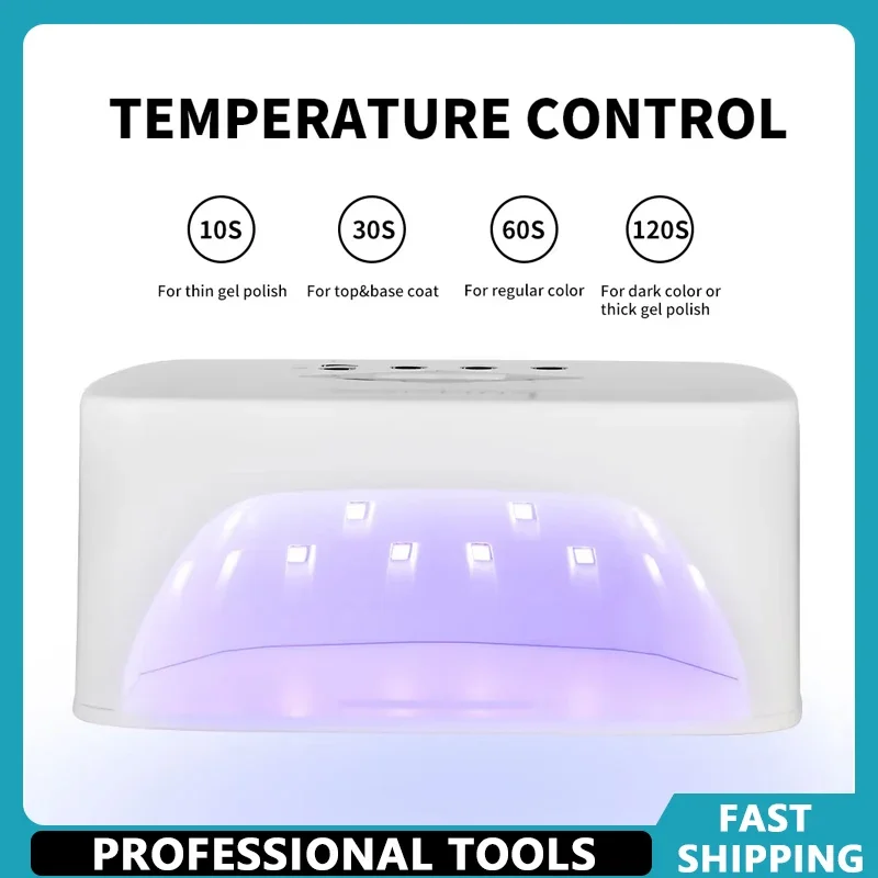 

Professional Rechargeable UV LED Nail Lamp Cordless UV Light for Gel Nail Machine with Removable Bottom 4 Timer SettingNail Tool