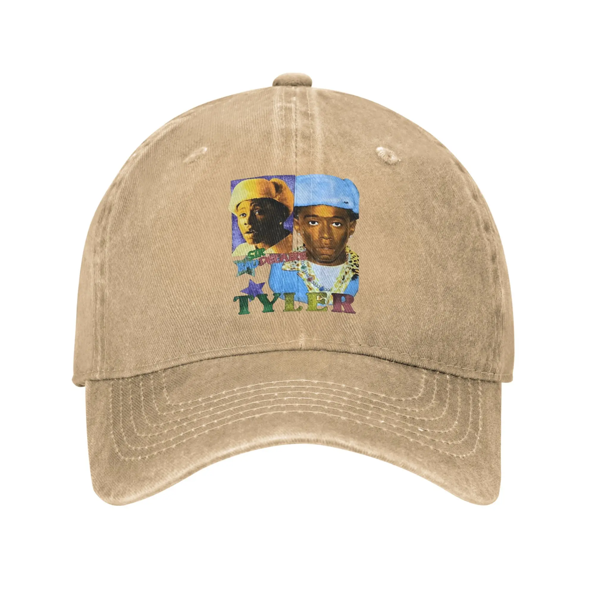 

Винтажные бейсболки в стиле рэпера 90-х годов Tyler The Creator, повседневная джинсовая кепка Snapback с потертостями, унисекс, подарочные шапки для тренировок на открытом воздухе, кепка