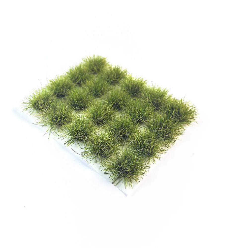 20 قطعة/صندوق ارتفاع 9 مللي متر مجموعة العشب الثابت لتقوم بها بنفسك نموذج طاولة الرمل ذات المناظر الطبيعية الصغيرة مع دعم لاصق المواد اليدوية عشب صغير #6