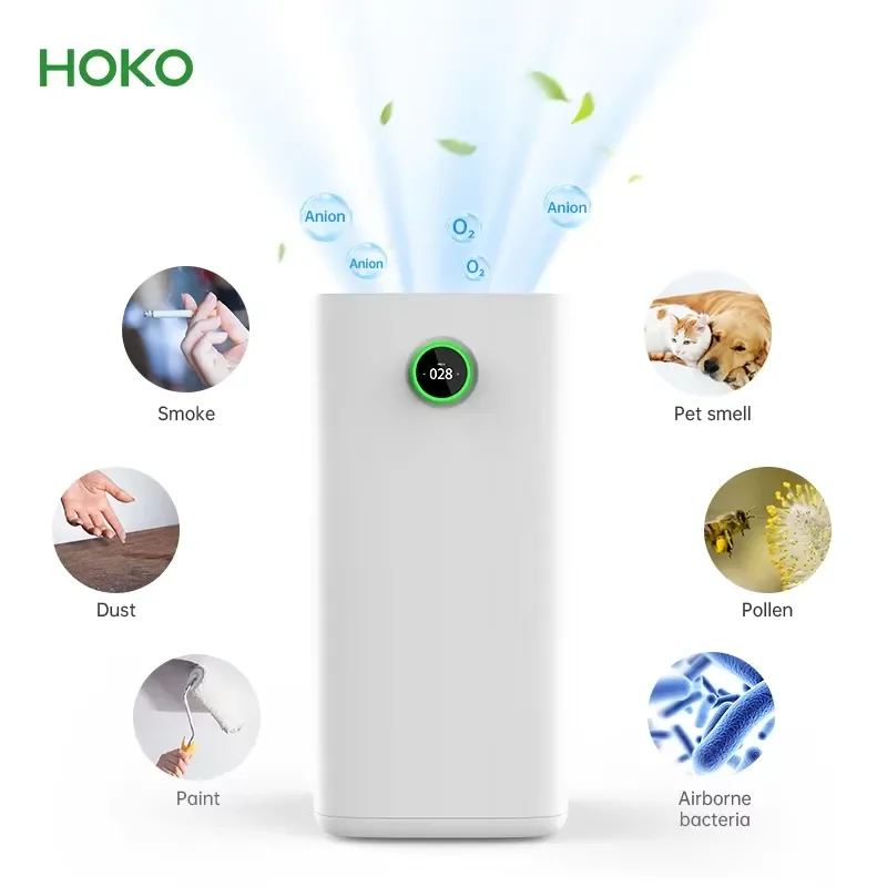 Smart Air Purifier Por Home Office App Control HEPA Filter EU US Plug Cleaner for Pet Allergy Dust Removal Easy