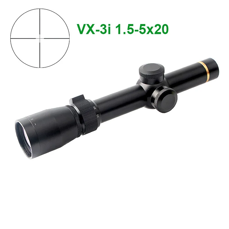 Long Range Riflescope, Mil-dot Parallax Optics, Hunting Scope, Fully Multi Coated Sight, Tactical VX-3i, 1.5-5x20