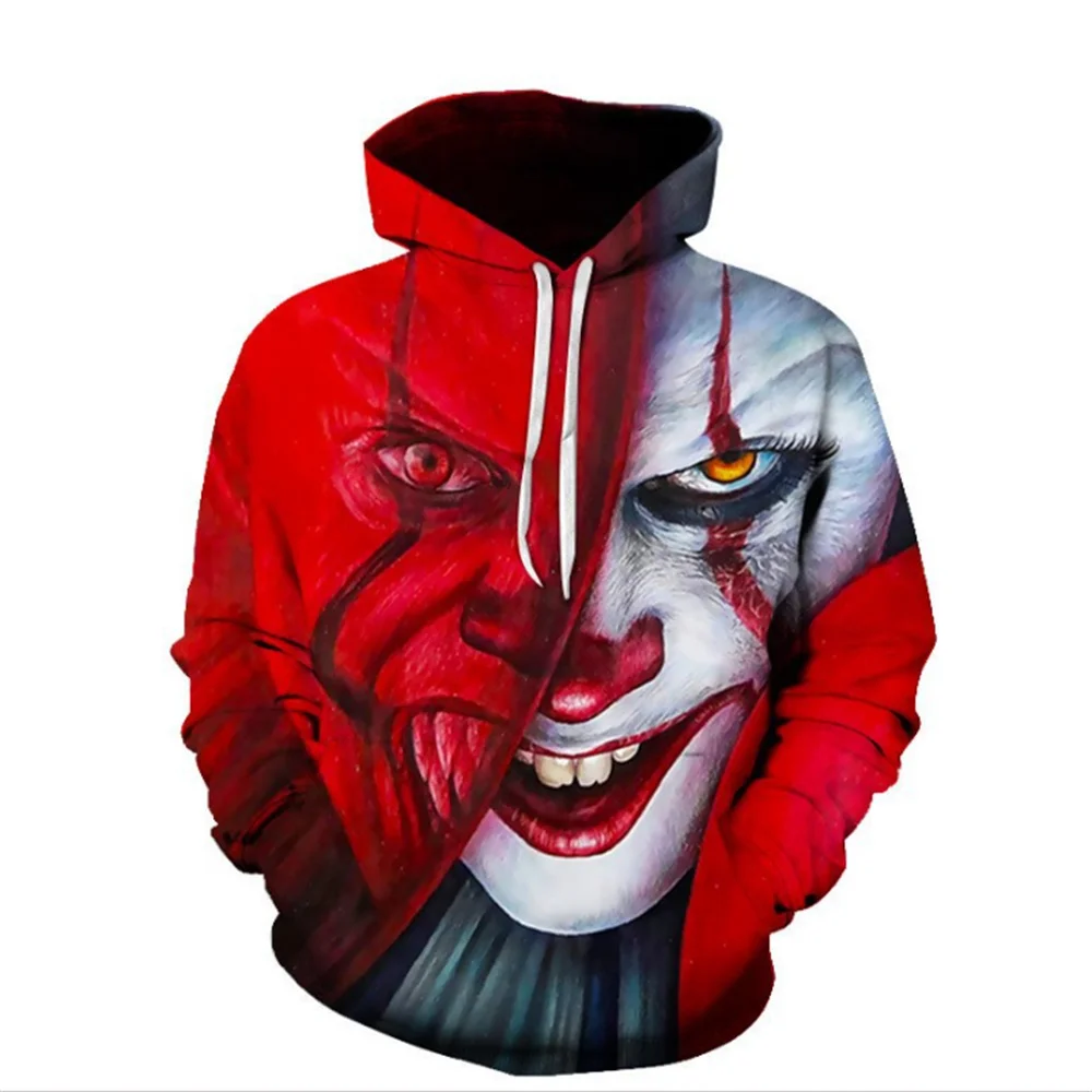 

2024 New Autumn/Winter Hooded Long Hoodie, Casual And Comfortable, Trend Matching, Scary Skull Pattern, Size For Big, Color Beau