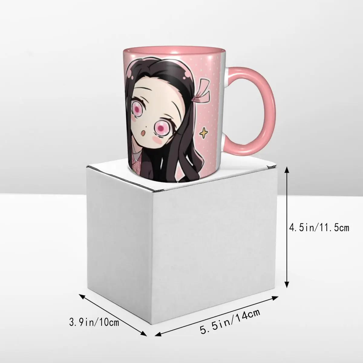 لطيف Nezuko أنيمي شيطان القاتل فنجان القهوة مكتب Kawaii القدح