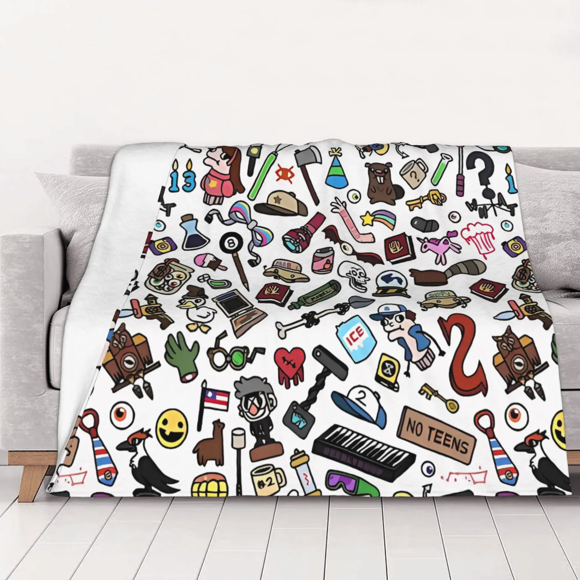 1PC home Cute Room Decor Classic Blanket Throw Blanket G-gravity Falls Novelty Warm Blanket All Season