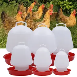 Automatic Chicken Waterer for Poultry Birds Hanging Chicken Waterer with Handle Easy to Clean Water Bucket 1.5L 3L 8L