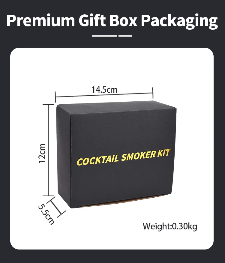 Whiskey Smoker Kit mit 4 Geschmacksrichtungen Holzchips – Old Fashioned Getränkeinfusor für Cocktails & Bourbon, Geburtstagsgeschenk für Männer – Detail 5