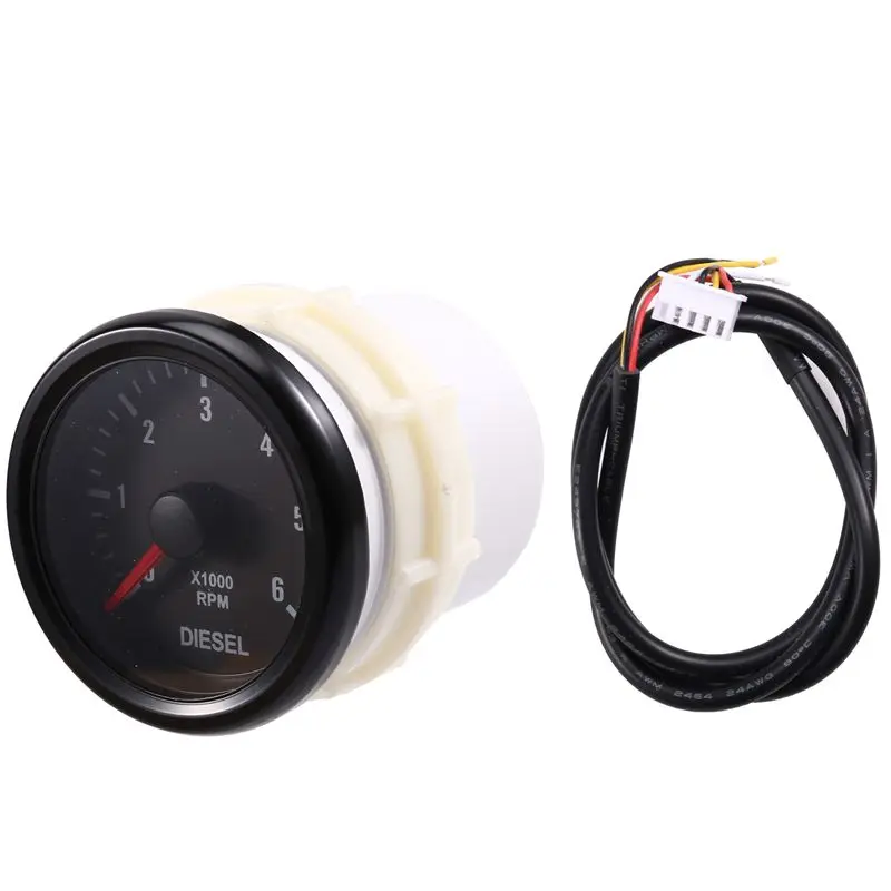 

On-Dash 52Mm Diesel Engine Tachometer - Measures 0-6000 RPM For Accurate Engine Monitoring-X59A
