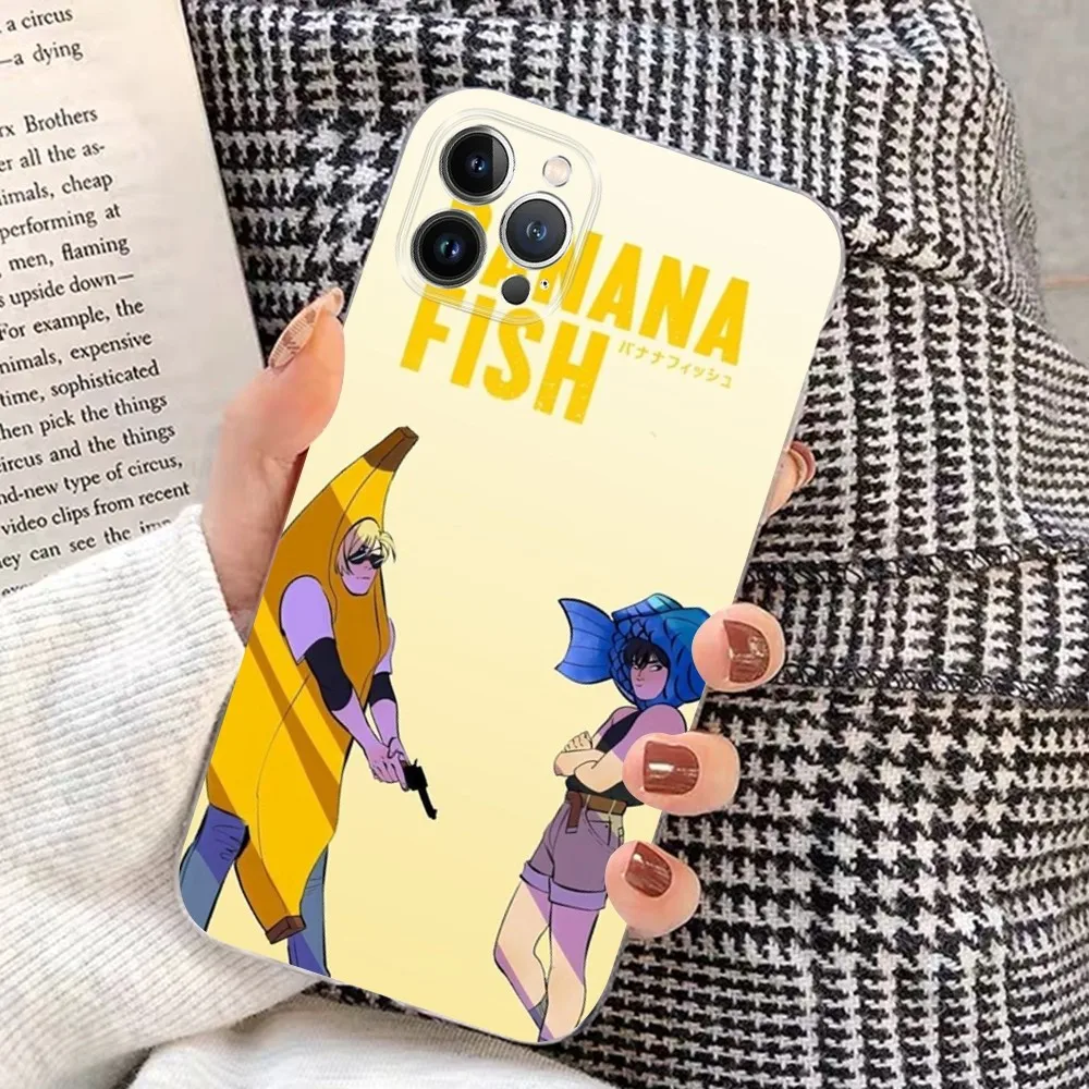 Banana Fish Phone Case For iPhone 15 14 11 12 13 Mini Pro XS Max Cover 6 7 8 Plus X XR SE 2020 Funda Shell