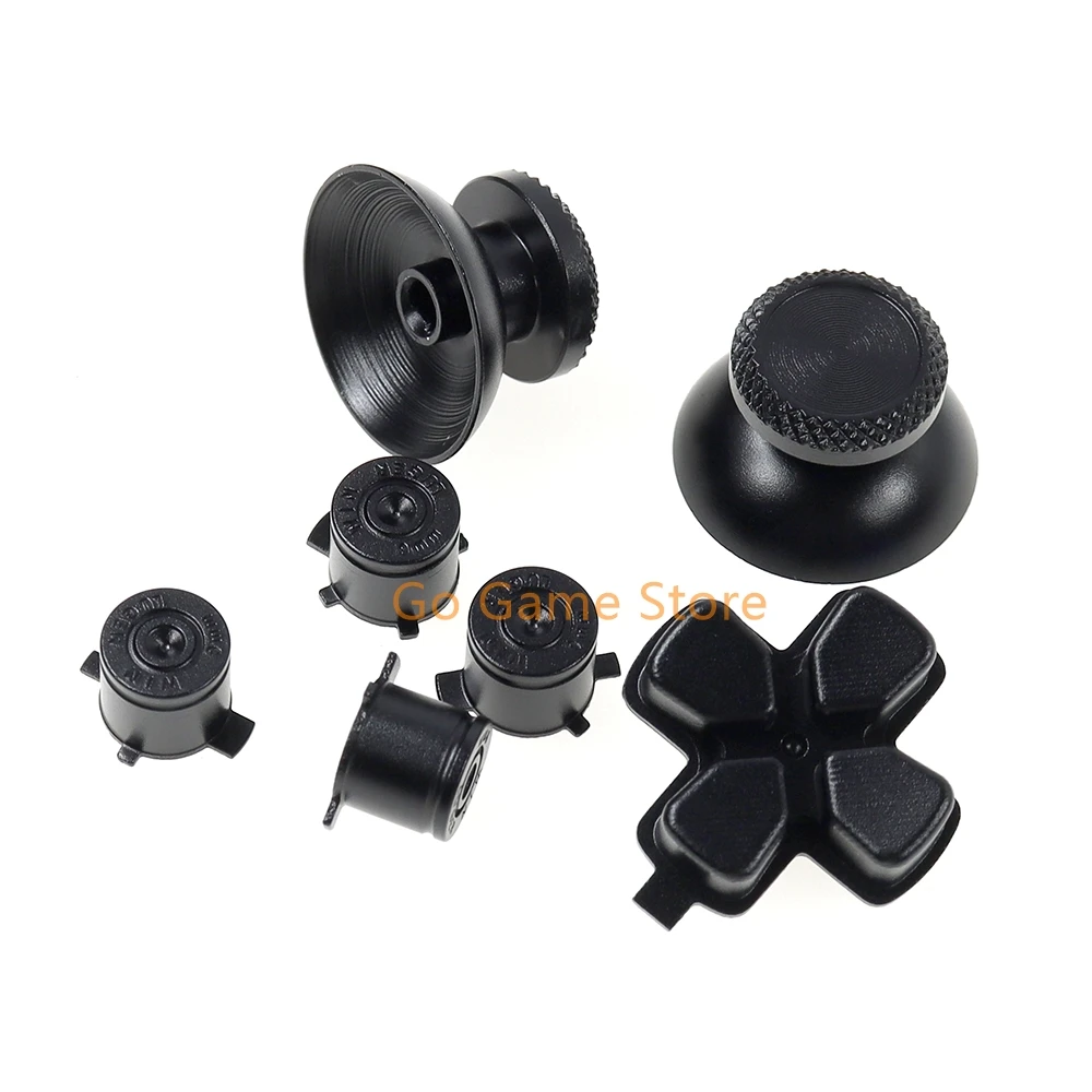 15 مجموعات معدنية 7 في 1 أزرار ل PS5 Thumbsticks التناظرية قبضة عصا التحكم غطاء رصاصة ABXY D-pad مفاتيح لوحدة تحكم بلاي ستيشن 5