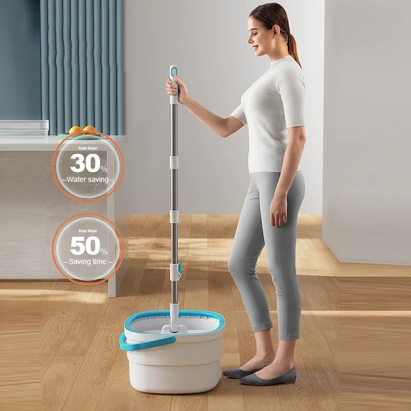 mops floor cleaning tools easy to drain Squeeze mop Household Cleaning 360° Home Spin Floor Mop Brooms Utensils House