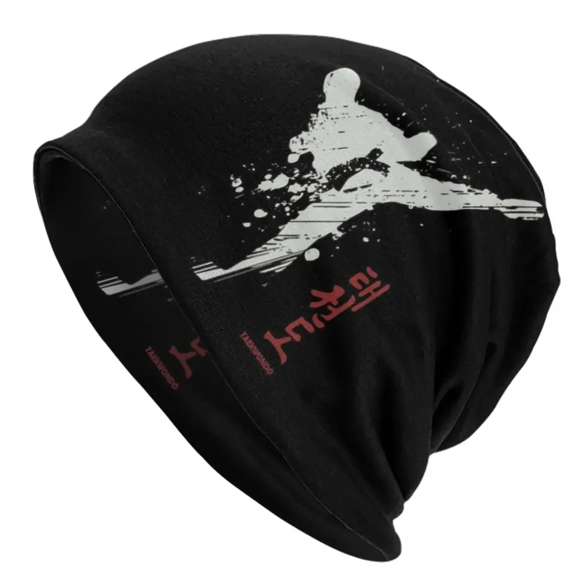 Taekwondo Kick Beanie Cap Unisex Winter Bonnet Femme Knitted Hats Fashion Outdoor Fighter Martial Arts Skullies Beanies Caps