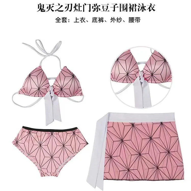 

Sakura Manga Demon Slayer Swimsuit Butterfly Ninja Charcoal Jiro Shanyi You Bean Demon Slayer Swimsuit Bikini Cossuit