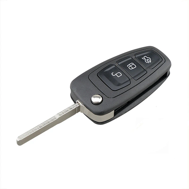 3 Button Car Remote Fob Full Key Case Cover Procter Shell Black For Ford Transit Connect Custom Focus C-Max