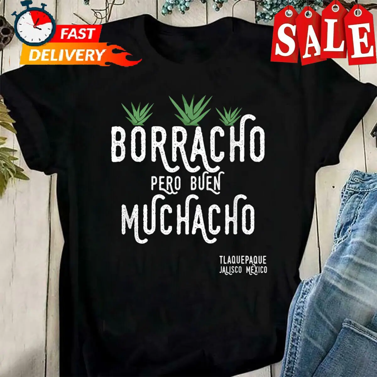 Мексиканская футболка с надписью «Borracho but muchbuen ACHO»