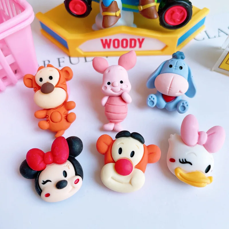 10 Pcs New Kawaii Cartoon Animals Flat Back Resin Scrapbooking DIY Jewelry Hairpin Craft Decoration