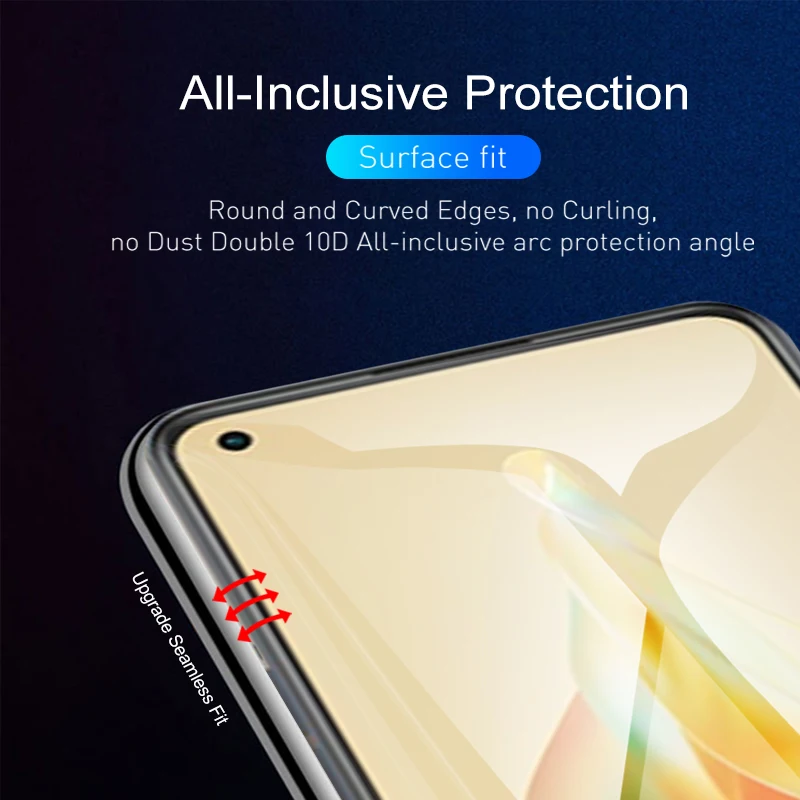 2 قطعة التغطية الكاملة هيدروجيل فيلم Reno8 T 4G أفلام واقية ل ممن لهم رينو 8 T 8 T Reno8T 4G 6.43 بوصة حامي الشاشة فيلم واضح