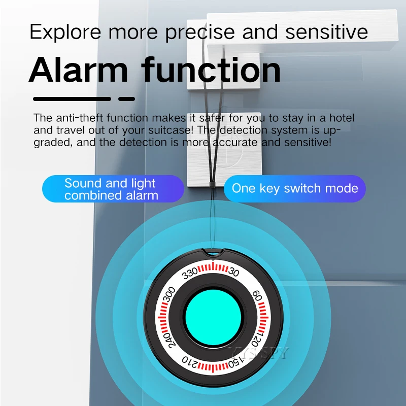 NewMini Anti Spy Hidden Camera Lens Detector Sound Light Vibration Alarm Scanner Anti Candid Thief Micro Secret Cam Small Finder