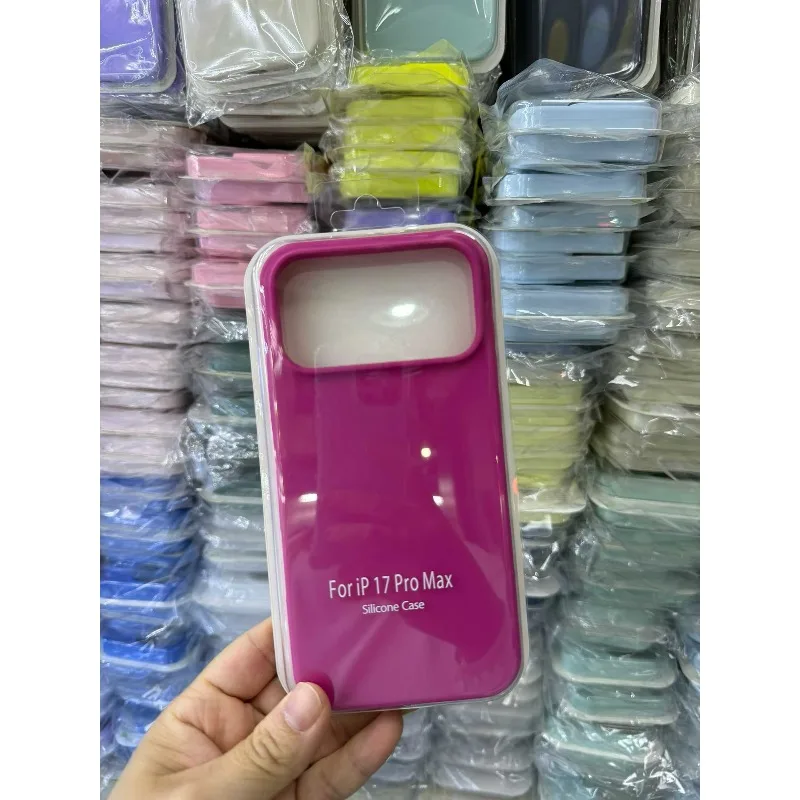 Handyhülle aus flüssigem Silikon mit angenehmer Haptik für iPhone 18 Pro Max 18 17 Pro Air Macaron, einfarbig, Bonbonfarben, mit Verpackungsbox – Detail 8