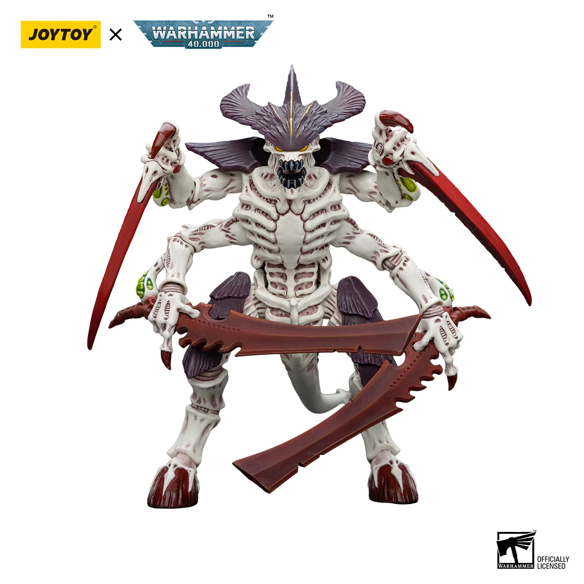 【Op voorraad】JOYTOY Warhammer 40K Tyranids Hive Fleet Leviathan Tyranid Warrior met Boneswords Speelgoed 1/18 Action Figure