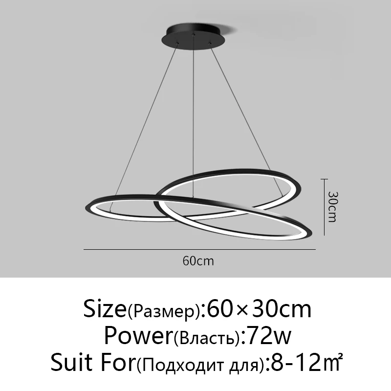 Ronde Kroonluchter Zwart/Wit Voor Woonkamer Eetkamer Keuken Kamer Ronde Vorm Kroonluchter Verlichtingsarmaturen Indoor Lightin