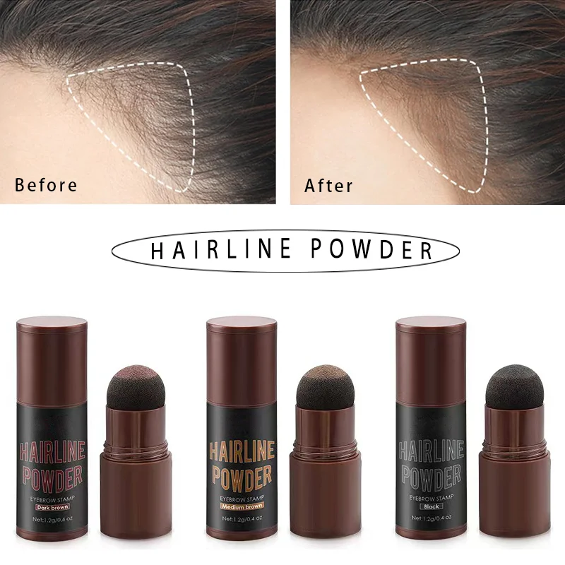 1Pcs Hairline Repair Filling Powder Long Lasting Hair Texturizer Powder Waterproof Sponge Pen Suitable For Different Hair Colors