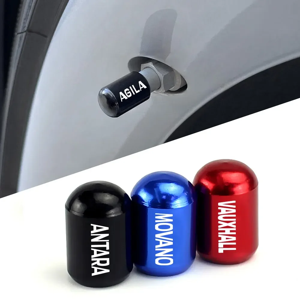 4PCS Car Wheel Tire Valve Cap Tyre Rim Stems Protection Cover Auto Accessories For Opel Vauxhall Agila Antara Movano Vivaro VXR8