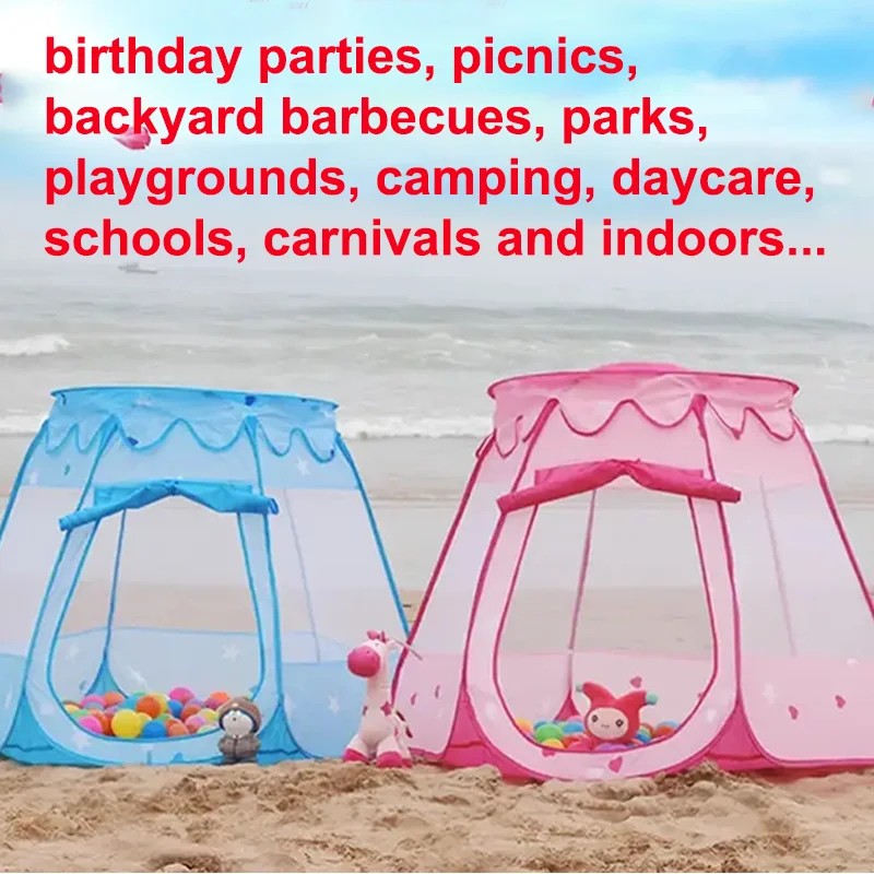 120CM Stella esagonale Bambini Tenda da gioco per bambini Pieghevole portatile Piscina di palline Giardino esterno per interni Casa da gioco Baby Princess Castle Toy