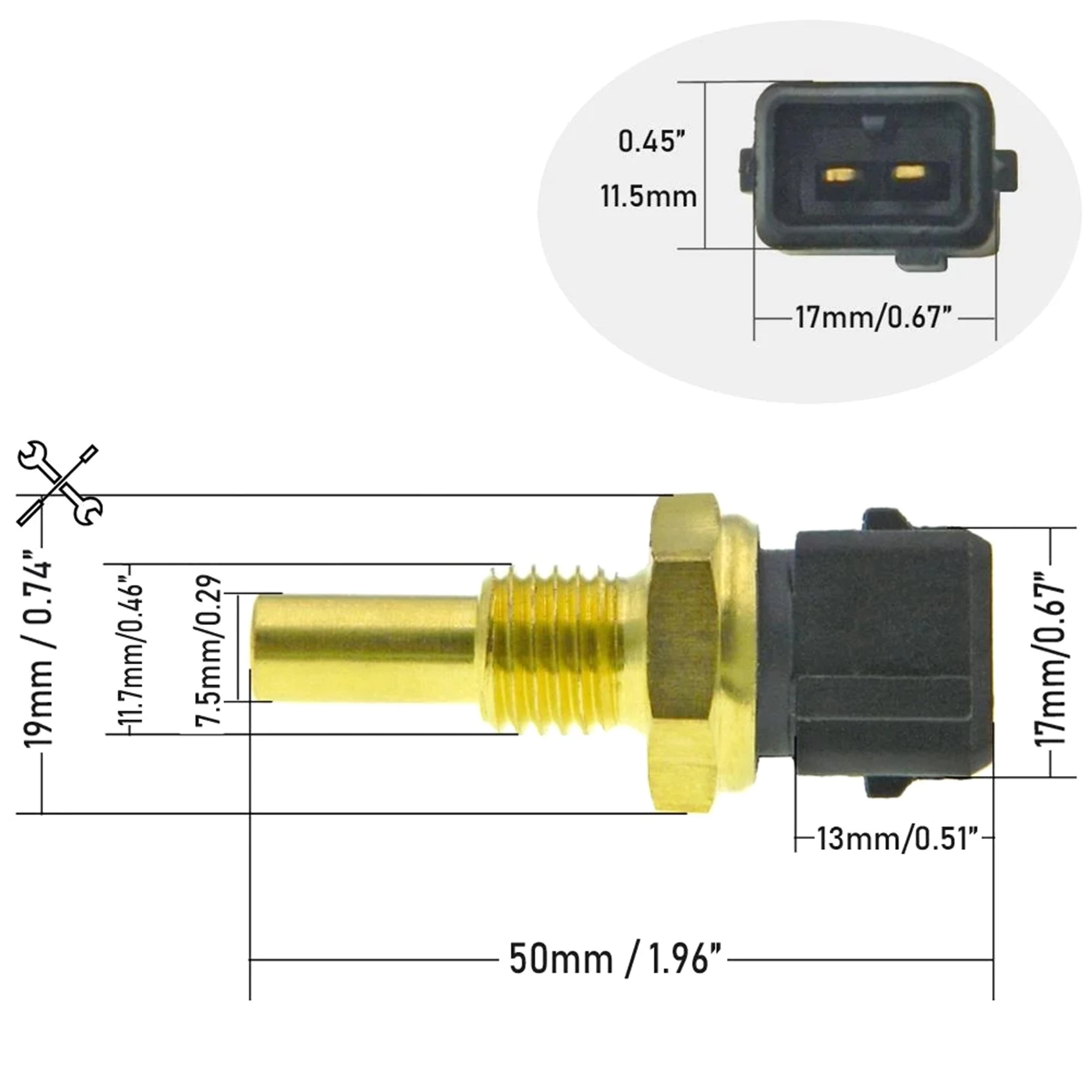 

Датчик температуры охлаждающей жидкости, датчик температуры воды для Kia Sportage 95-97 K857418840-A61E