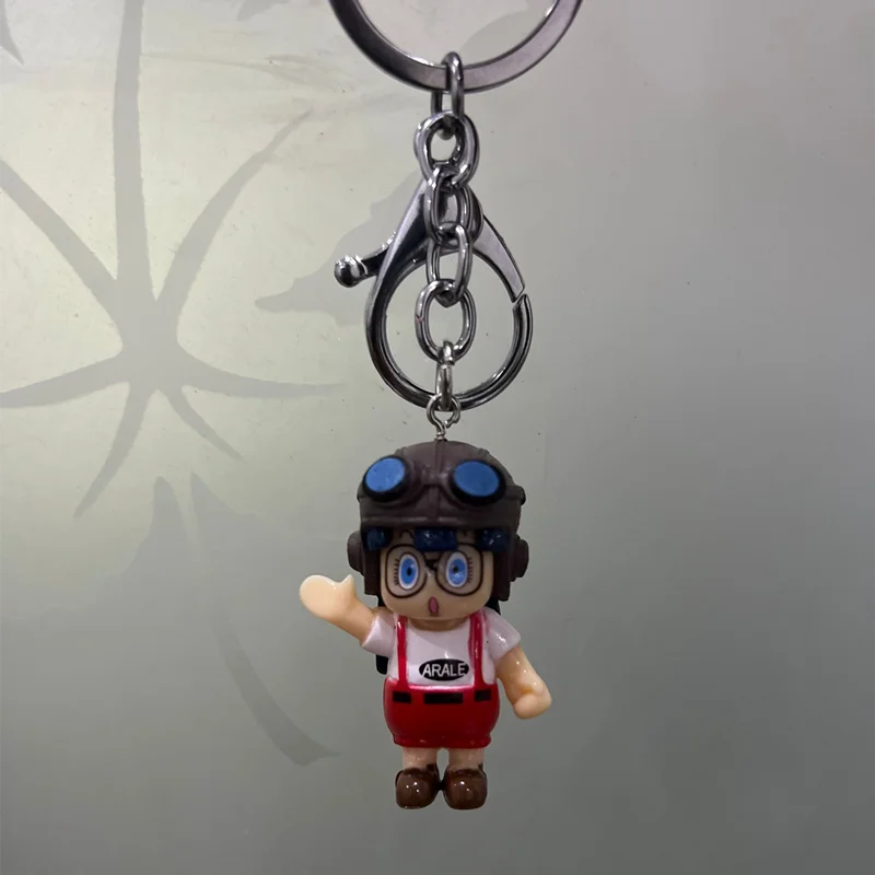 Hot Anime Dr. Slump PVC Keychain Arale Machine Doll Bulma Cosplay Cute Slump Toy Keyring Wings Pendant Gift Action Figure