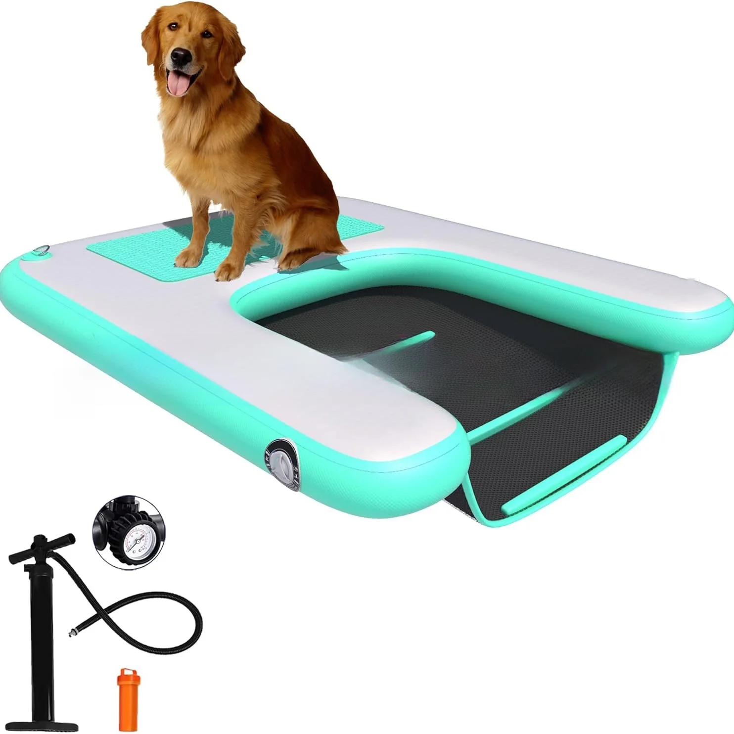 Double PVC Dog Float Climbing Ladder New Pet Training Supplies Inflatable Puppy Board Ramps Hot Sale Pet Water Toys