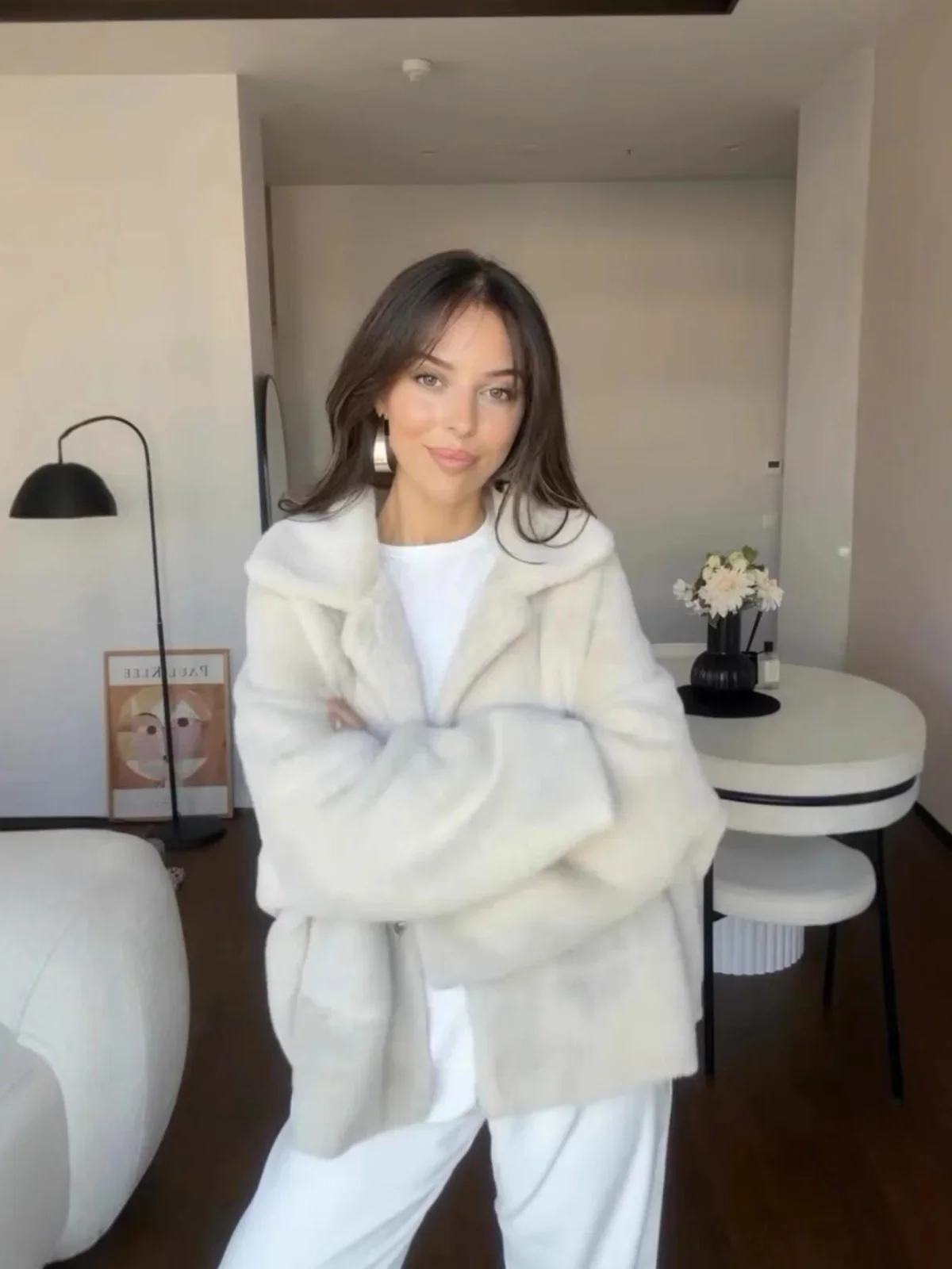 เสื้อแจ็คเก็ตแฟชั่นทรงหลวมสำหรับผู้หญิง ฤดูใบไม้ร่วง ฤดูหนาว เสื้อทรงเข้ารูป สไตล์ลำลอง สตรีทแฟชั่น