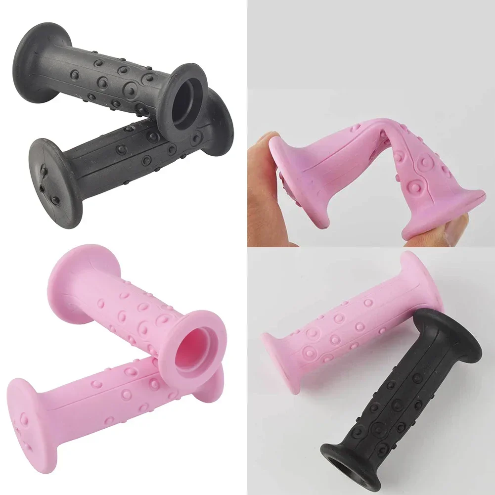 1Pair Children Bike Soft Handlebars Grip Rubber Handle Cove For 19mm Handlebar Bicycle Handlebars Grip Practical Cycling Parts