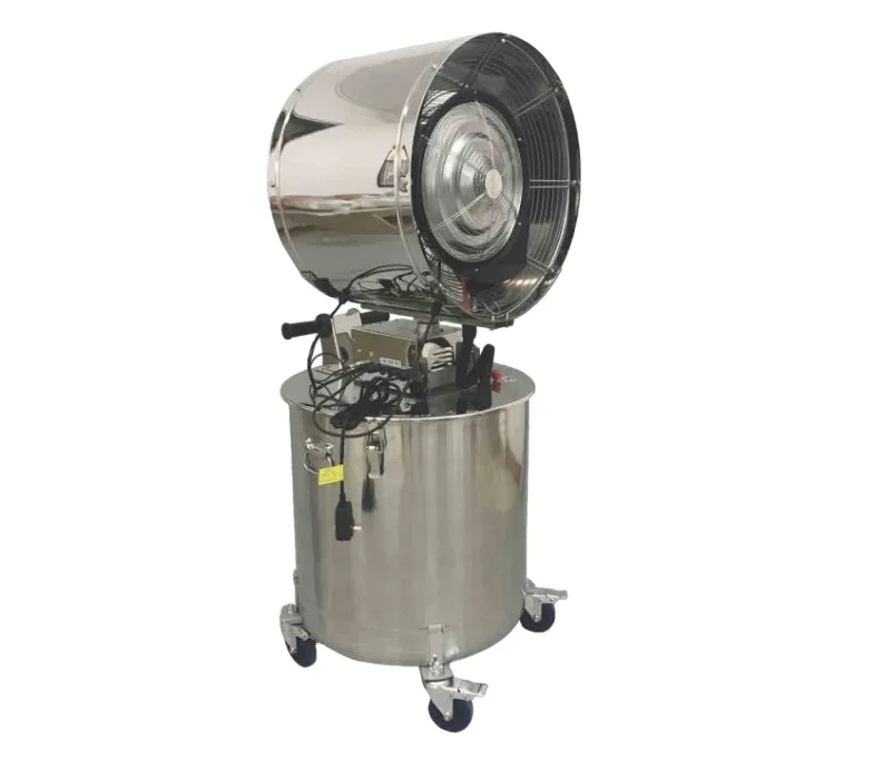Capacity Humidifier Misting Fan 220V Single-Phase 180-Degree Spray 304 Stainless Steel Industrial Mobile Large