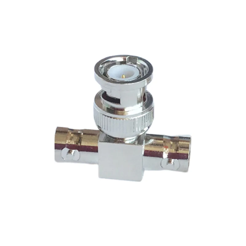 RF-BNC-Splitter-Adapter aus Kupfer, BNC-Stecker auf zwei BNC-Buchsen, Video-Splitter-Verbinder, T-Typ – Detail 2