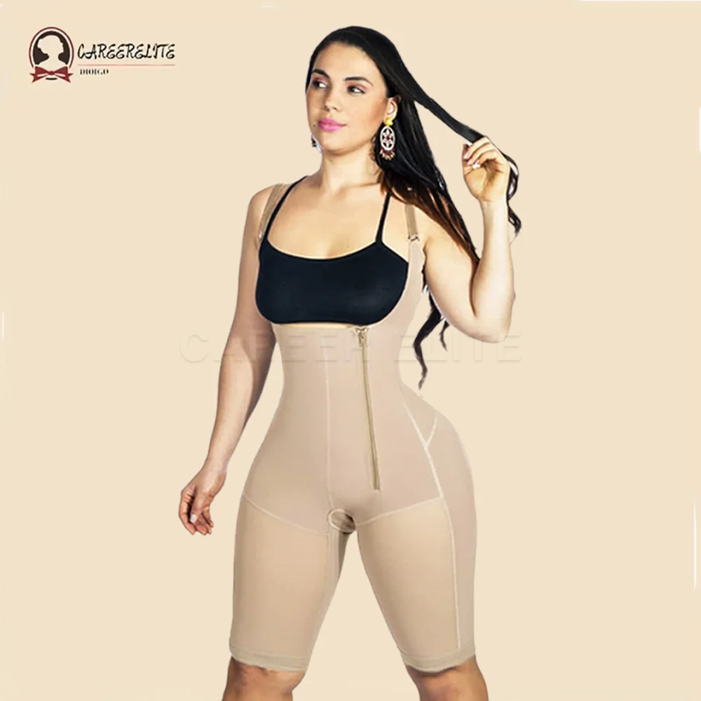 Women's Corset Postpartum Recovery Compression Garment Side Zipper Tummy Control Shapewear Slimming Fajas Sheath Flat Belly