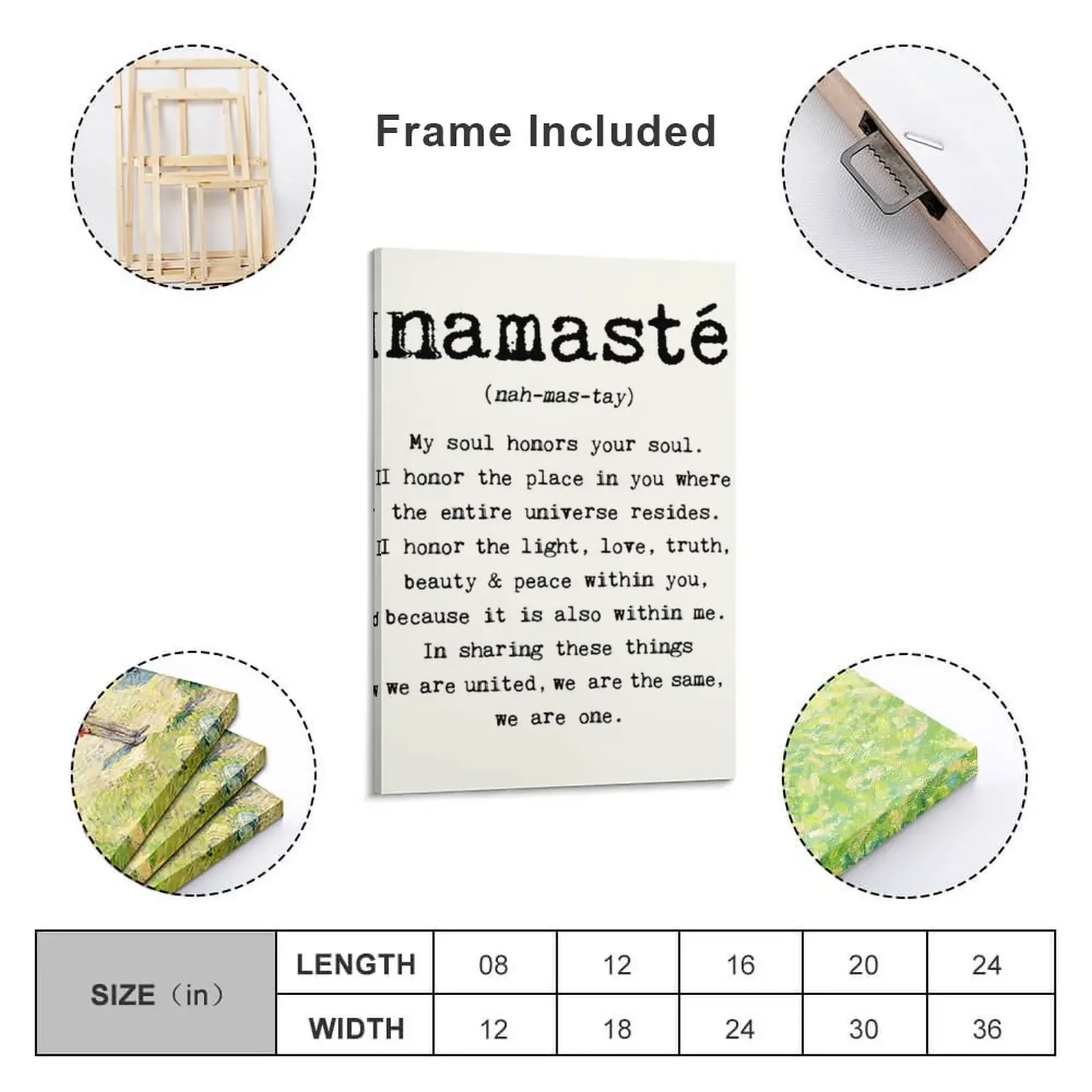 Namaste. Canvas Painting Decoration for bedroom room decorations for men decorative items for home room decorations aesthetic