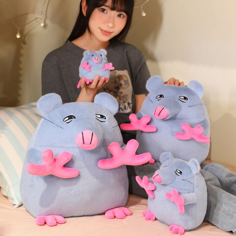 Gioco divertente Pizza Tower Brick Mouse Peluche Peluche Stupido Ratto Bambola morbida Giocattolo per bambini Cuscino di tiro Cuscini Regalo di compleanno