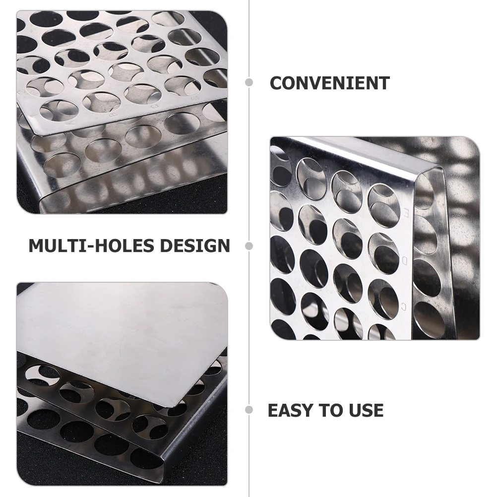 

Stainless Steel Test Tube Rack Lab Equipment Thickened Design Various Tubes Proper Size Z Shape Stable Metal