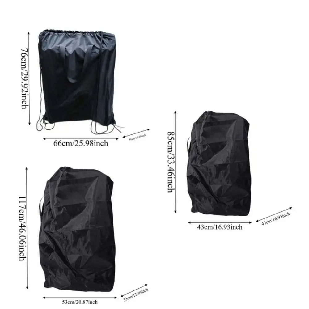 Water-Resistant Stroller Travel Bag Oxford Cloth Drawstring Closure Pram Storage Organizer Foldable Design Heavy-Duty